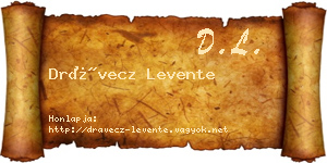 Drávecz Levente névjegykártya